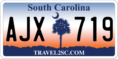 SC license plate AJX719