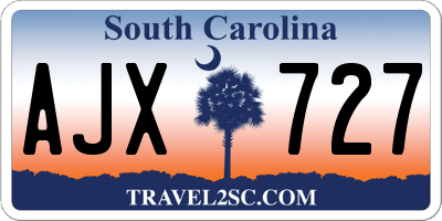 SC license plate AJX727