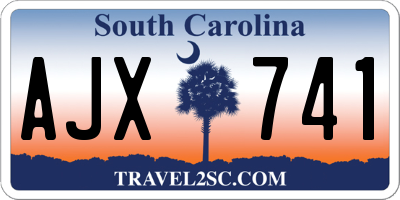SC license plate AJX741