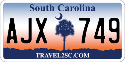 SC license plate AJX749