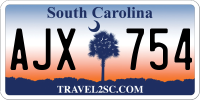 SC license plate AJX754