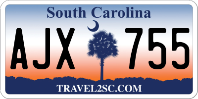 SC license plate AJX755