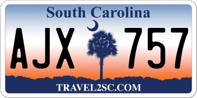 SC license plate AJX757
