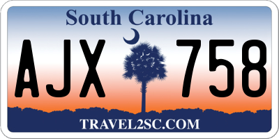 SC license plate AJX758