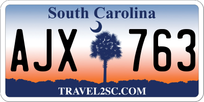SC license plate AJX763