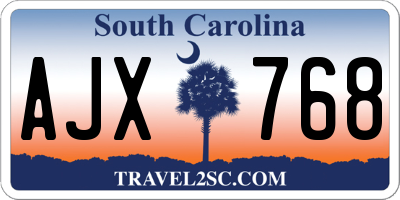 SC license plate AJX768