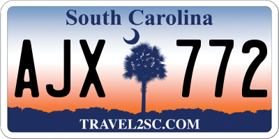 SC license plate AJX772