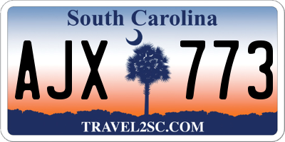 SC license plate AJX773