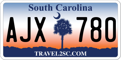 SC license plate AJX780