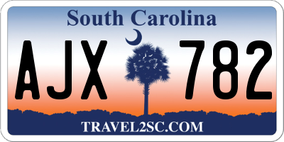 SC license plate AJX782