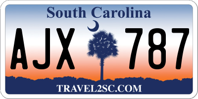 SC license plate AJX787
