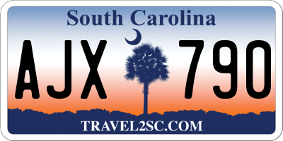 SC license plate AJX790