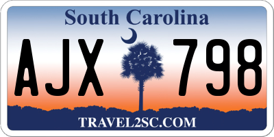 SC license plate AJX798