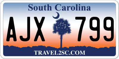SC license plate AJX799