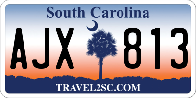 SC license plate AJX813