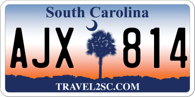 SC license plate AJX814