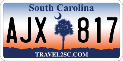 SC license plate AJX817