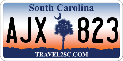 SC license plate AJX823