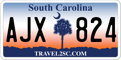 SC license plate AJX824