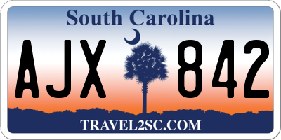 SC license plate AJX842