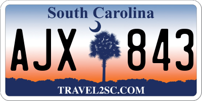 SC license plate AJX843