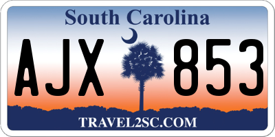 SC license plate AJX853