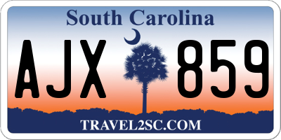 SC license plate AJX859
