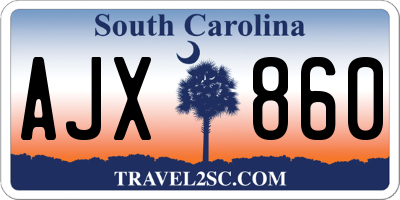 SC license plate AJX860