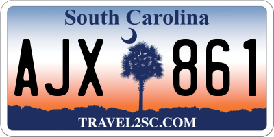 SC license plate AJX861
