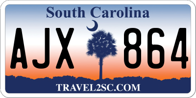 SC license plate AJX864