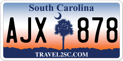 SC license plate AJX878