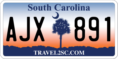 SC license plate AJX891