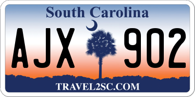 SC license plate AJX902