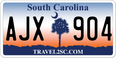 SC license plate AJX904