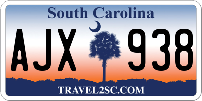 SC license plate AJX938