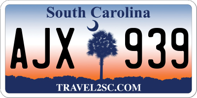 SC license plate AJX939