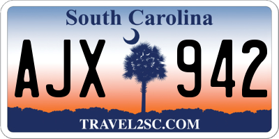SC license plate AJX942