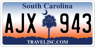 SC license plate AJX943