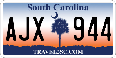 SC license plate AJX944
