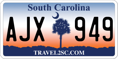 SC license plate AJX949