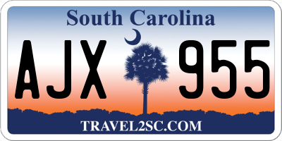 SC license plate AJX955