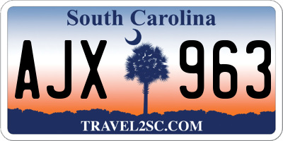 SC license plate AJX963