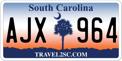 SC license plate AJX964