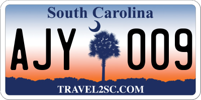 SC license plate AJY009