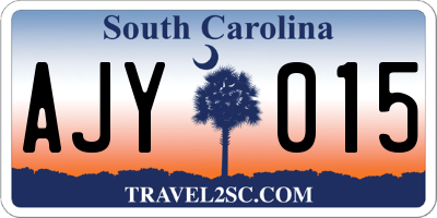 SC license plate AJY015