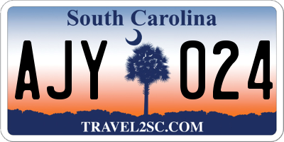 SC license plate AJY024