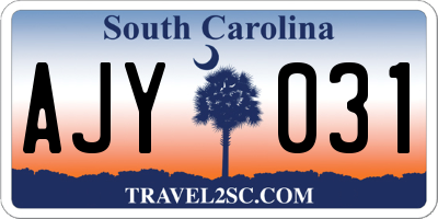 SC license plate AJY031