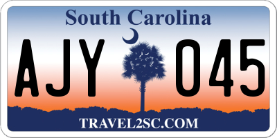 SC license plate AJY045