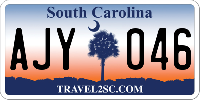 SC license plate AJY046
