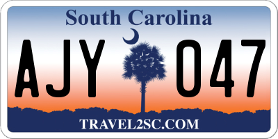 SC license plate AJY047
